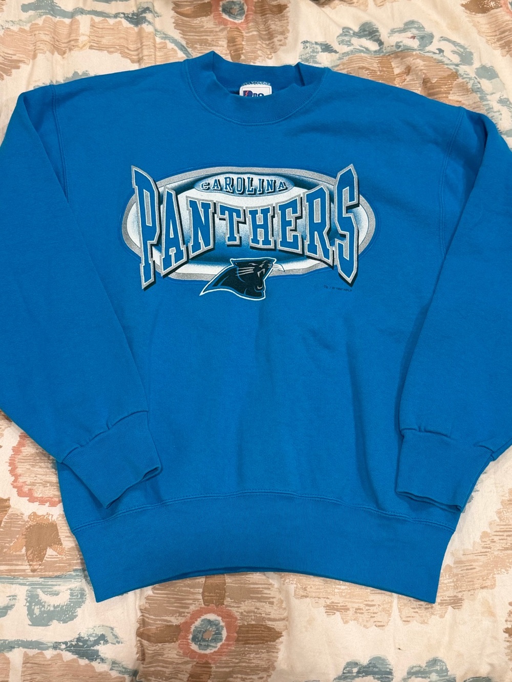 Carolina Panthers vintage blue crewneck